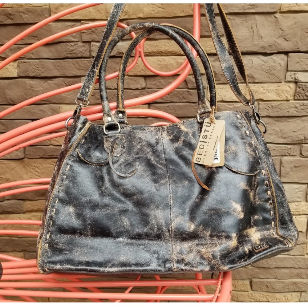 Bed Stu Black Luxe RockAway Tote